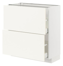 Напольный шкаф с 2 ящиками, белый/Vallstena white METOD / MAXIMERA 595.072.24