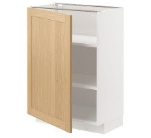 Szafka st/półki, biały/Forsbacka dąb METOD 595.090.96