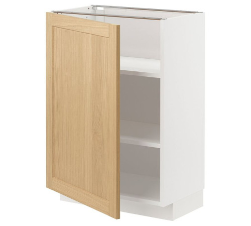 Szafka st/półki, biały/Forsbacka dąb METOD 595.090.96