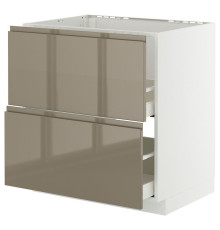 Sz stj zl+2fr/2szu, белый/Воксторп глянец темно-серо-коричневый МЕТОД / МАКСИМЕРА 595.770.66