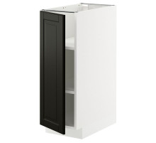 Szafka st/półki, biały/Bodbyn czarny METOD 595.790.32
