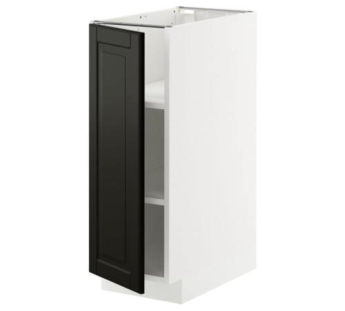 Szafka st/półki, biały/Bodbyn czarny METOD 595.790.32