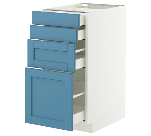 Sza st 4fr/4szu, biały/Lerhyttan niebieski METOD / MAXIMERA 596.007.07