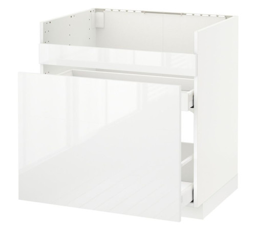 Szafka pod zlew HAVSEN/3fr/2szu, biały Maximera/Ringhult biały METOD 692.806.30