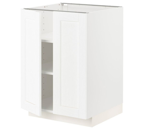 Szafka stj/półki/2 drzwi, biały Enköping/biały imitacja drewna METOD 694.733.70