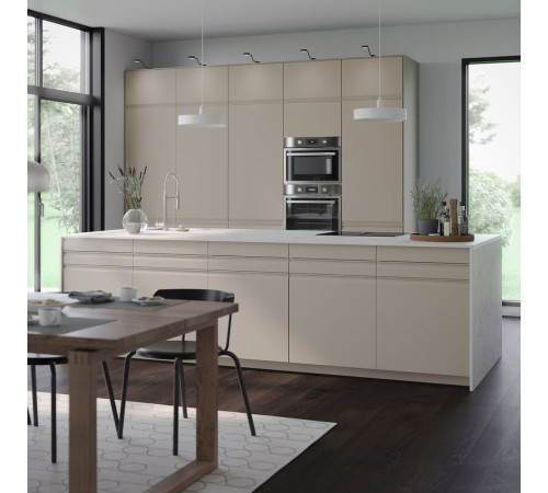 Szafka stojąca z 2 szufladami, biały/Upplöv matowy ciemnobeżowy METOD / MAXIMERA 694.918.35
