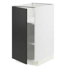 Стол/шкаф, белый/матовый антрацит Nickebo METOD 694.990.06