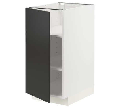 Szafka st/półki, biały/Nickebo matowy antracyt METOD 694.990.06