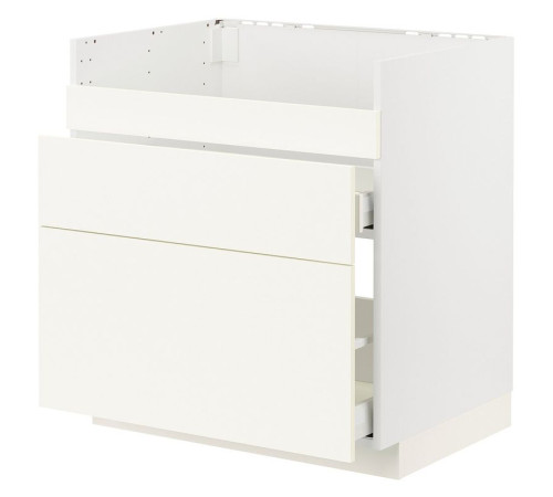 Szafka pod zlew HAVSEN/3fr/2szu, biały/Vallstena biały METOD / MAXIMERA 695.071.48