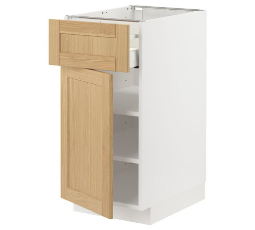Szafka stj szu/drzwi, biały/Forsbacka dąb METOD / MAXIMERA 695.092.27