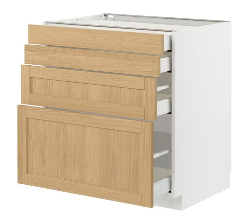 Sz st 4fr/4szu, белый/дуб Форсбака МЕТОД / МАКСИМЕРА 695.092.51
