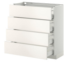 Sz stj 4fr/4szu, biały/Veddinge biały METOD / MAXIMERA 790.264.98