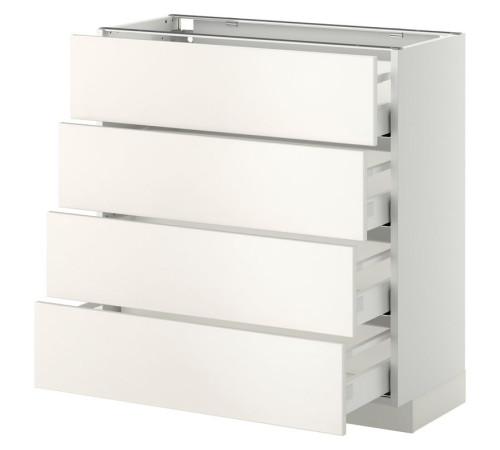 Sz stj 4fr/4szu, biały/Veddinge biały METOD / MAXIMERA 790.264.98