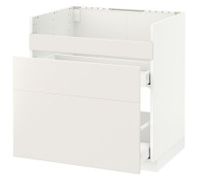 Szafka pod zlew HAVSEN/3fr/2szu, biały Maximera/Veddinge biały METOD 792.806.39