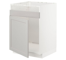 Szafka pod zlew HAVSEN 1kom, biały/Lerhyttan jasnoszary METOD 794.587.55