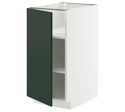 Szafka st/półki, biały/Havstorp głęboki zielony METOD 795.571.33