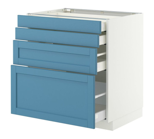 Sza st 4fr/4szu, biały/Lerhyttan niebieski METOD / MAXIMERA 796.009.52