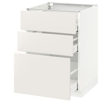 Напольный шкаф с 3 ящиками, белый/Veddinge white METOD / MAXIMERA 890.496.68