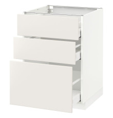 Напольный шкаф с 3 ящиками, белый/Veddinge white METOD / MAXIMERA 890.496.68