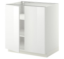 Szafka stj/półki/2 drzwi, biały/Ringhult biały METOD 894.587.50