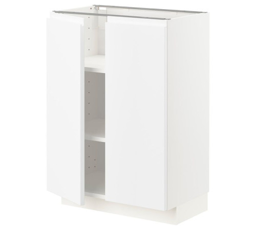 Szafka stj/półki/2 drzwi, biały/Voxtorp matowy biały METOD 894.614.70