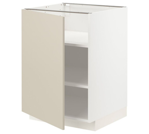 Szafka st/półki, biały/Havstorp beżowy METOD 894.698.62