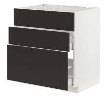 Sz stj zl+3fr/2szu, biały/Nickebo matowy antracyt METOD / MAXIMERA 894.980.20