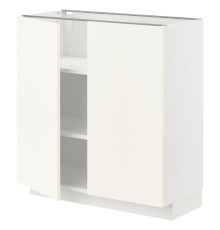 Тумба под шкаф/полки/2 дверцы, белая/Vallstena white METOD 895.071.33