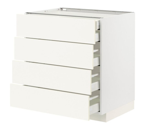 Sza stj 4fr/2n/3śr szu, biały/Vallstena biały METOD / MAXIMERA 895.071.66
