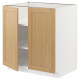 Szafka stj/półki/2 drzwi, biały/Forsbacka dąb METOD 895.090.90