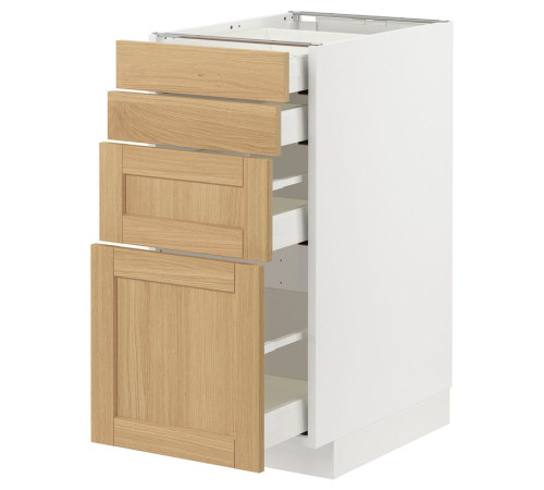 Sza st 4fr/4szu, biały/Forsbacka dąb METOD / MAXIMERA 895.092.45