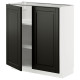 Szafka stj/półki/2 drzwi, biały/Bodbyn czarny METOD 895.788.56