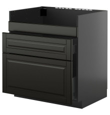 Тумба под мойку HAVSEN/3fr/2sz, черно-серая/черная Bodbyn METOD / KNIVSHULT 895.872.24