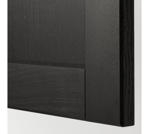 Szafka stj/półki/2 drzwi, czarnoszary/Lerhyttan bejcowane na czarno METOD 895.879.07