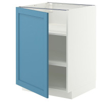 Szafka st/półki, biały/Lerhyttan niebieski METOD 896.004.71