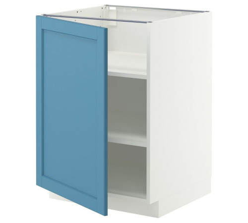 Szafka st/półki, biały/Lerhyttan niebieski METOD 896.004.71