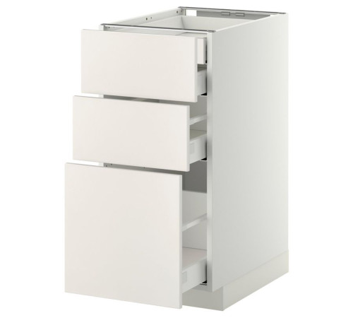 Sz stj 3fr/2n/śr/w szu, biały/Veddinge biały METOD / MAXIMERA 899.158.95