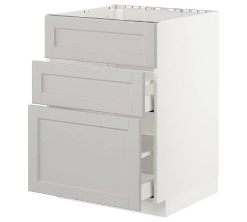 Sz stj zl+3fr/2szu, biały/Lerhyttan jasnoszary METOD / MAXIMERA 992.743.69