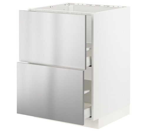 Sz stj zl+2fr/2szu, biały/Vårsta stal nierdz METOD / MAXIMERA 993.298.66