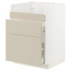 Szafka pod zlew HAVSEN/3fr/2szu, biały/Havstorp beżowy METOD / MAXIMERA 994.265.27
