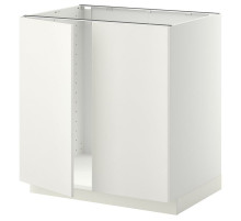 Sza p zlew/2 drz, biały/Veddinge biały METOD 994.564.30