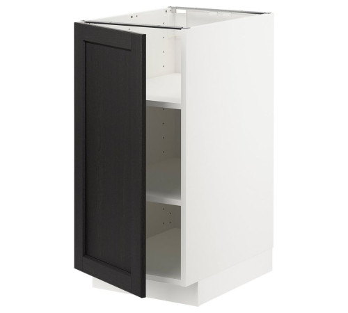 Szafka st/półki, biały/Lerhyttan bejcowane na czarno METOD 994.609.22