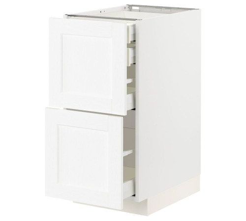 Sz stj 2fr/2n/śr/w szu, biały Enköping/biały imitacja drewna METOD / MAXIMERA 994.733.97