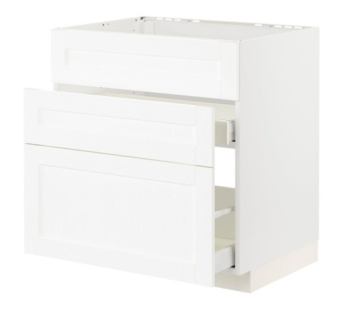 Sz stj zl+3fr/2szu, biały Enköping/biały imitacja drewna METOD / MAXIMERA 994.734.01