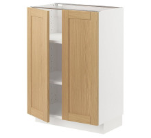 Szafka stj/półki/2 drzwi, biały/Forsbacka dąb METOD 995.090.99