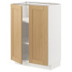 Szafka stj/półki/2 drzwi, biały/Forsbacka dąb METOD 995.090.99