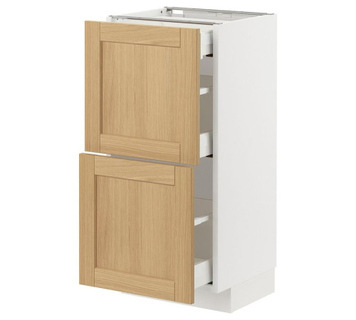 Szafka stj 2fr/3szu, biały/Forsbacka dąb METOD / MAXIMERA 995.092.78