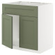 Szaf sto zlew 2drz/fr, biały/Axstad szarozielony METOD 995.178.53