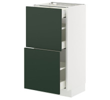 Szafka stj 2fr/3szu, biały/Havstorp głęboki zielony METOD / MAXIMERA 995.568.68