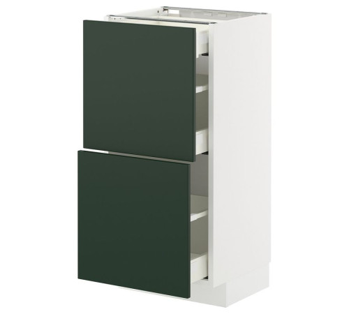 Szafka stj 2fr/3szu, biały/Havstorp głęboki zielony METOD / MAXIMERA 995.568.68